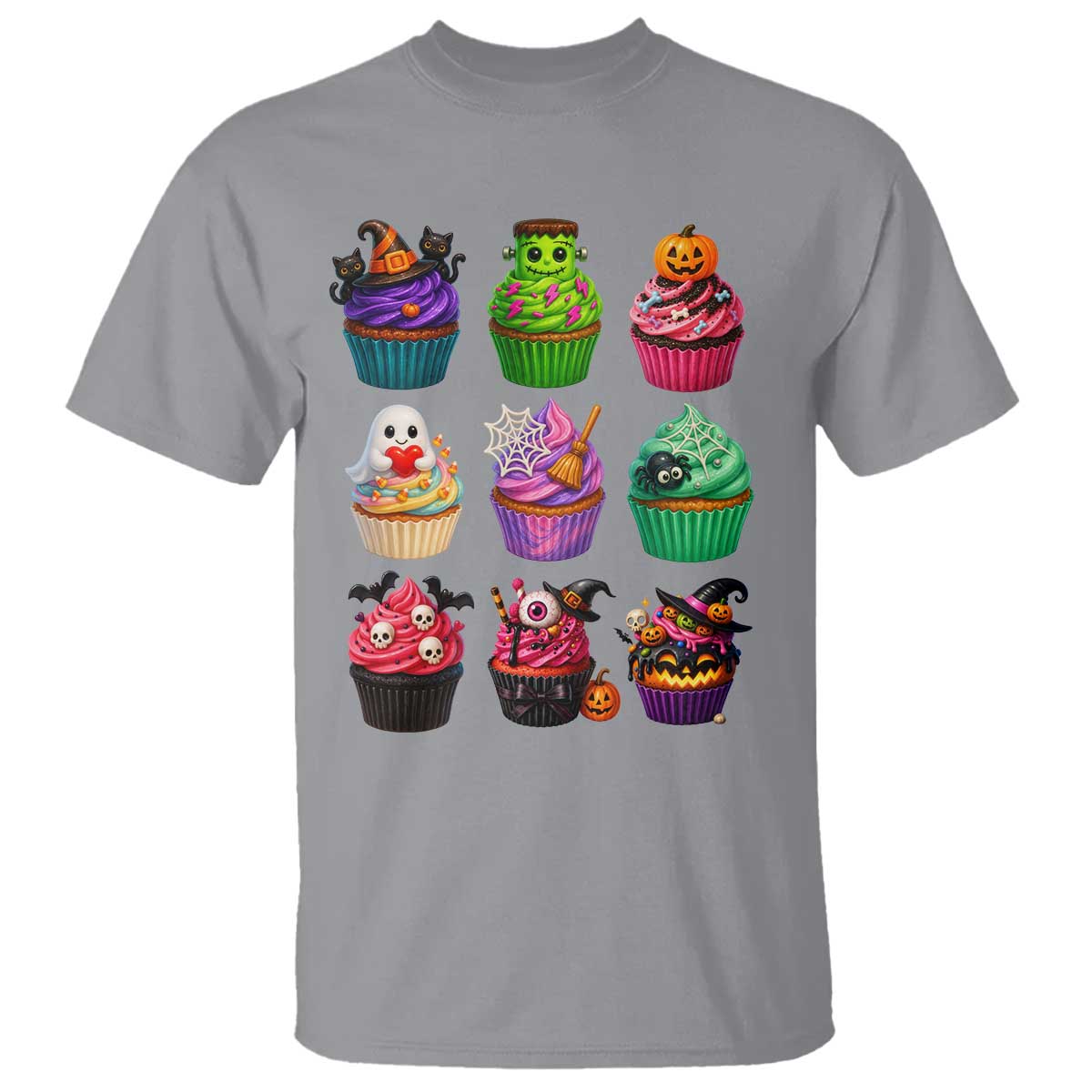 Funny Halloween Cupcake Lover T Shirt Spooky Party Dessert