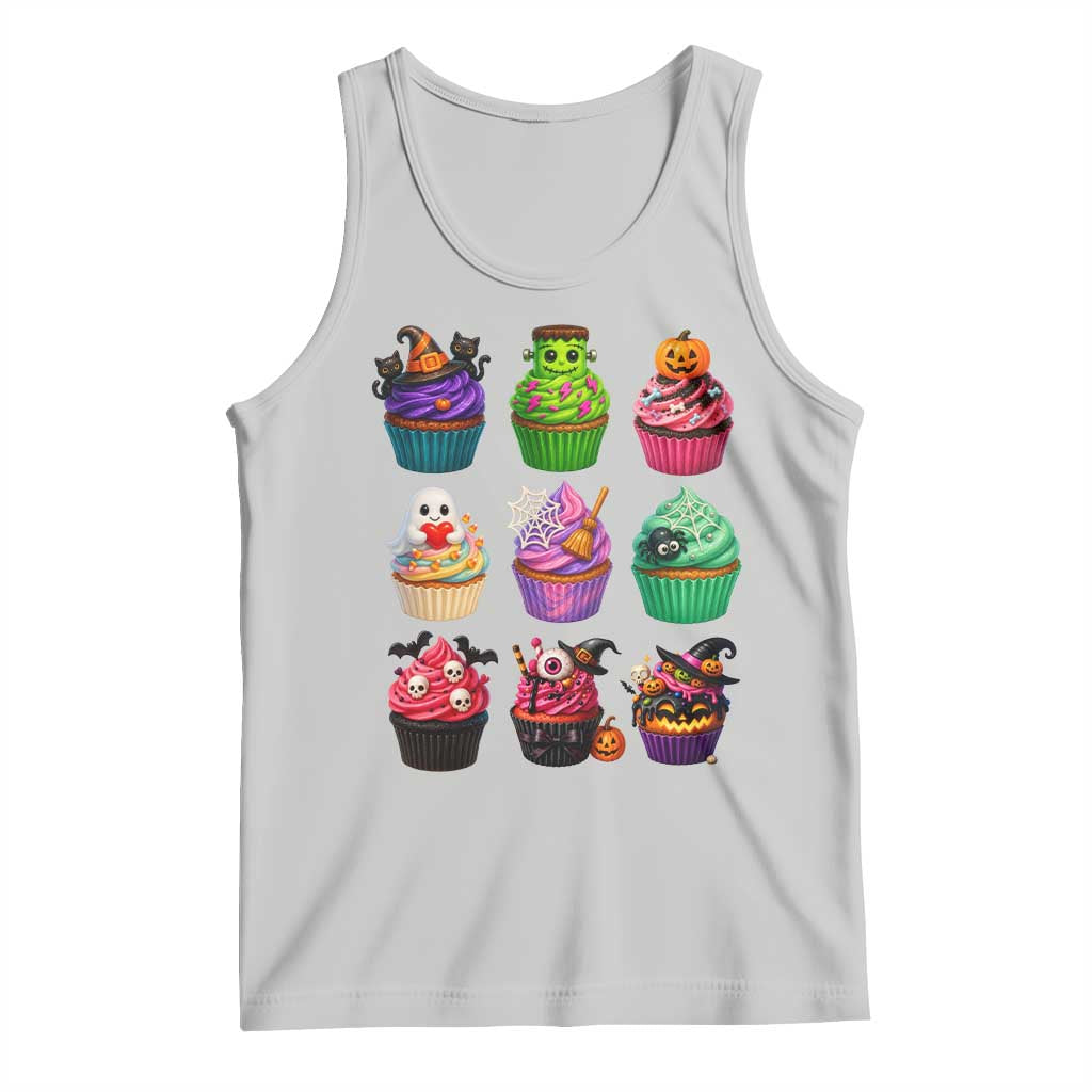 Funny Halloween Cupcake Lover Tank Top Spooky Party Dessert