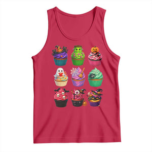 Funny Halloween Cupcake Lover Tank Top Spooky Party Dessert