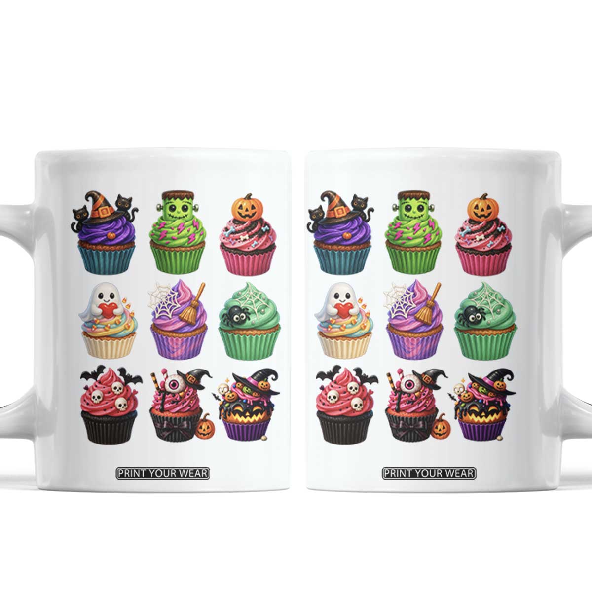 Funny Halloween Cupcake Lover Coffee Mug Spooky Party Dessert