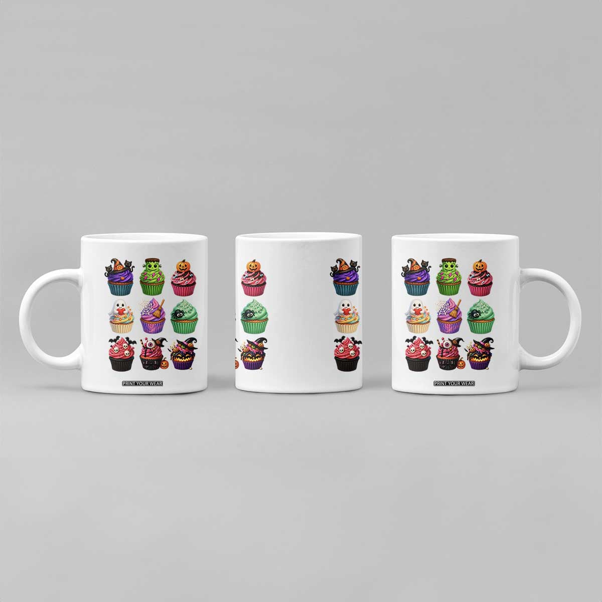 Funny Halloween Cupcake Lover Coffee Mug Spooky Party Dessert