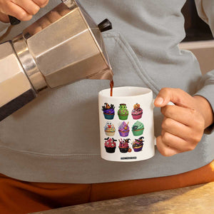 Funny Halloween Cupcake Lover Coffee Mug Spooky Party Dessert