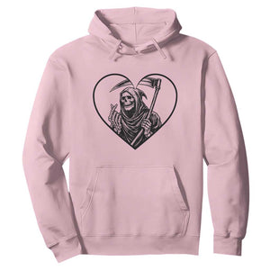 Funny Grim Reaper Heart Hands Hoodie Spooky Halloween Gothic