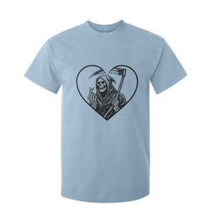 Funny Grim Reaper Heart Hands T Shirt For Kid Spooky Halloween Gothic