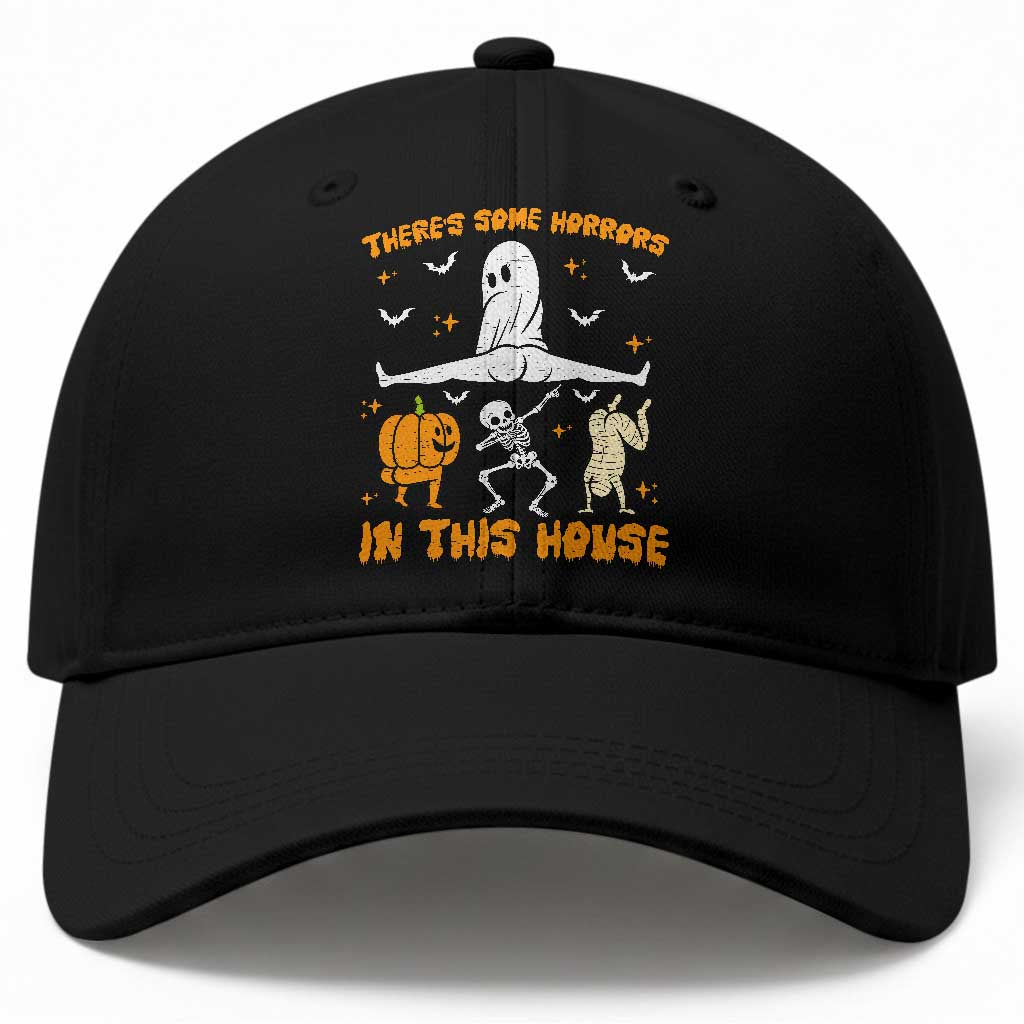 There's Some Horrors In This House Baseball Cap Funny Halloween Party Gift
