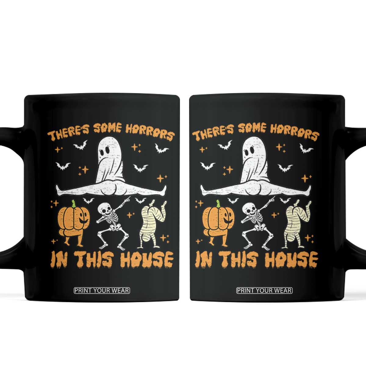 There's Some Horrors In This House Coffee Mug Funny Halloween Party Gift