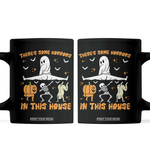 There's Some Horrors In This House Coffee Mug Funny Halloween Party Gift