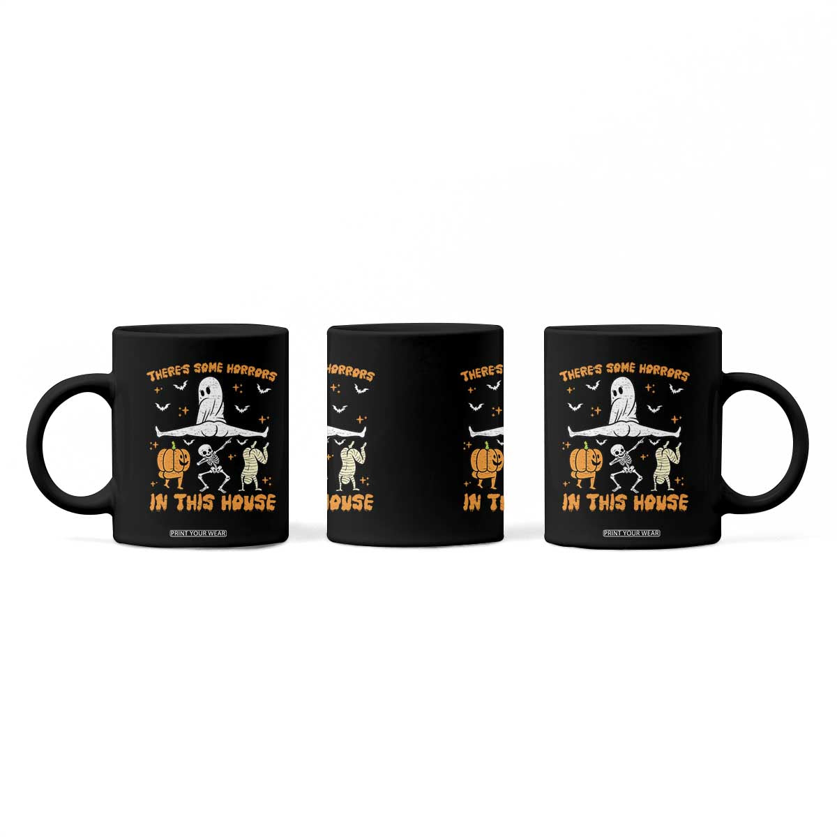 There's Some Horrors In This House Coffee Mug Funny Halloween Party Gift