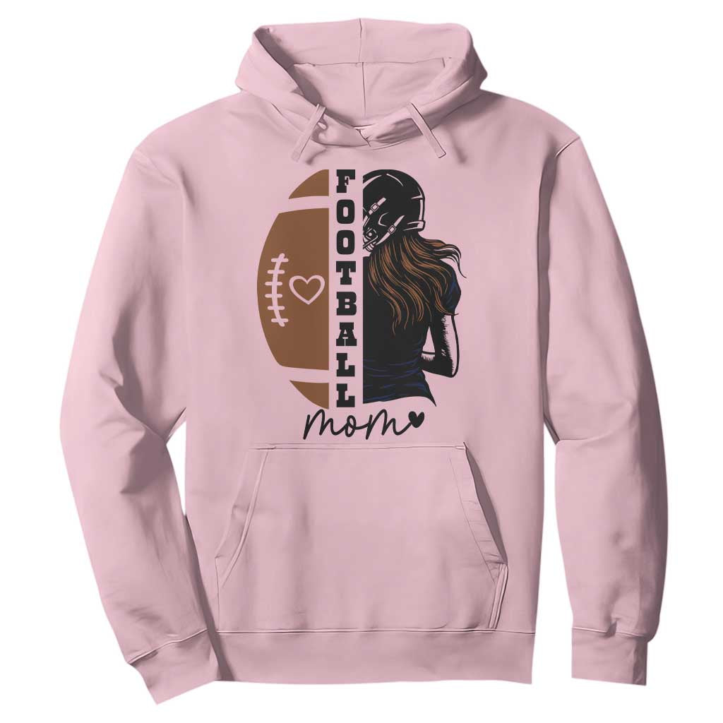 Proud Football Mom Hoodie Game Day Supporter Gift TS12 Light Pink Print Your Wear