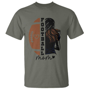 Proud Football Mom T Shirt Game Day Supporter Gift TS12 Military Green Print Your Wear