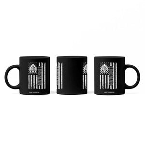 Proud Football Lineman Coffee Mug American Flag Sports Gift TS12 Print Your Wear