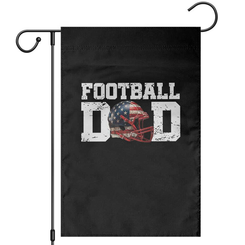 Proud Football Dad Garden Flag Funny Sports Fan Gift TS12 Black Print Your Wear
