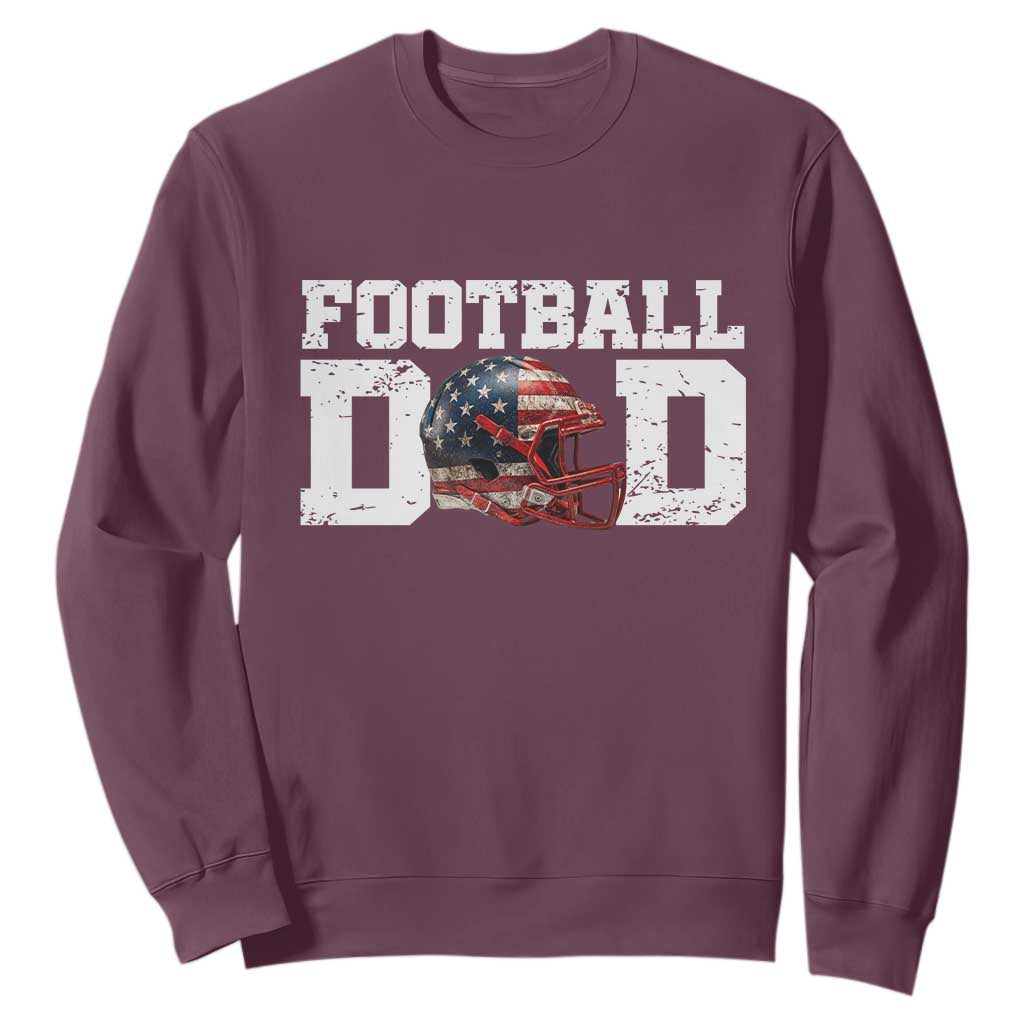 Proud Football Dad Sweatshirt Funny Sports Fan Gift TS12 Maroon Print Your Wear