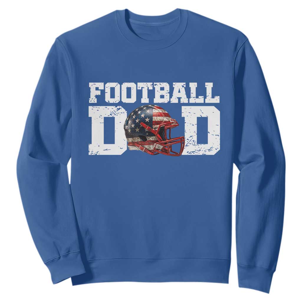 Proud Football Dad Sweatshirt Funny Sports Fan Gift TS12 Royal Blue Print Your Wear