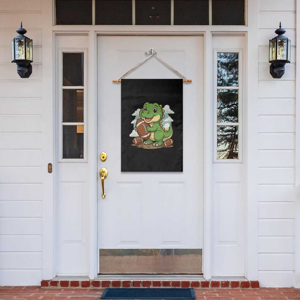 Cute Dinosaur Playing Football Garden Flag Funny Kids Gift TS12 Print Your Wear