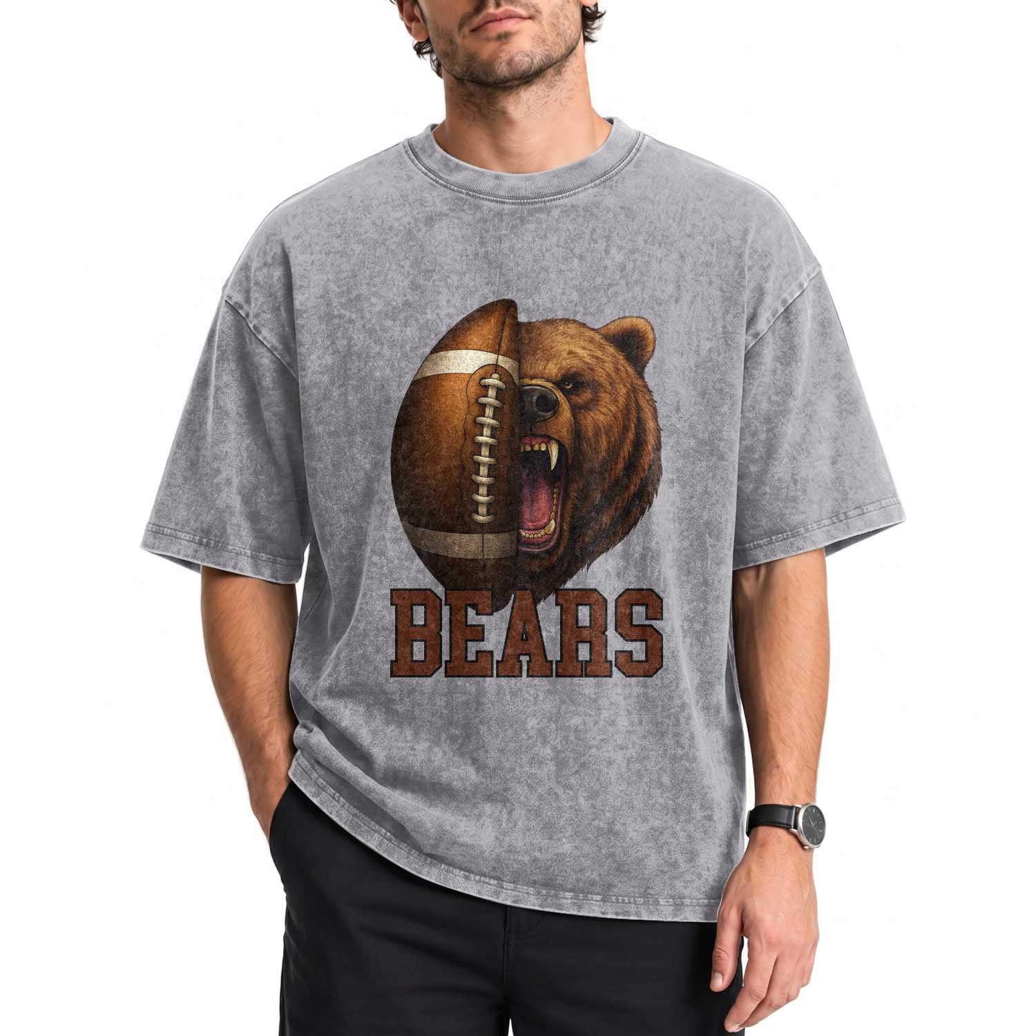 Funny CFBF Washed Cotton T-Shirt Game Day Sports Fan Gift