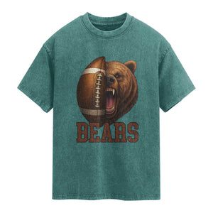 Funny CFBF Washed Cotton T-Shirt Game Day Sports Fan Gift