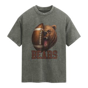 Funny CFBF Washed Cotton T-Shirt Game Day Sports Fan Gift