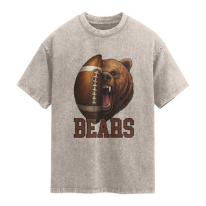 Funny CFBF Washed Cotton T-Shirt Game Day Sports Fan Gift
