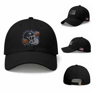 Game Day Sports Fan Gift Baseball Cap Lightning Bear Helmet TS12 Baseball Cap Universal Fit Black Print Your Wear