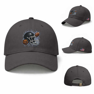 Game Day Sports Fan Gift Baseball Cap Lightning Bear Helmet TS12 Baseball Cap Universal Fit Dark Gray Print Your Wear