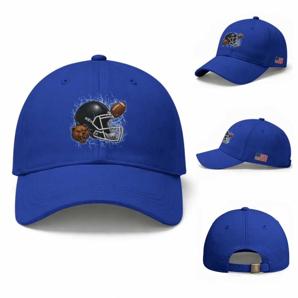 Game Day Sports Fan Gift Baseball Cap Lightning Bear Helmet TS12 Baseball Cap Universal Fit Royal Blue Print Your Wear