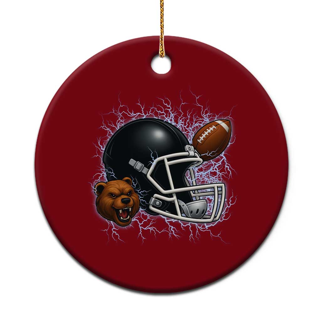 Game Day Sports Fan Gift Ceramic Ornament Lightning Bear Helmet TS12 1pc Red Print Your Wear