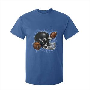 Game Day Sports Fan Gift T Shirt For Kid Lightning Bear Helmet TS12 Royal Blue Print Your Wear