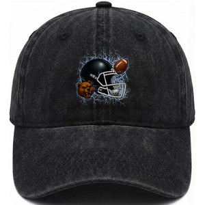 Game Day Sports Fan Gift Washed Cotton Baseball Cap Lightning Bear Helmet TS12 Print Your Wear