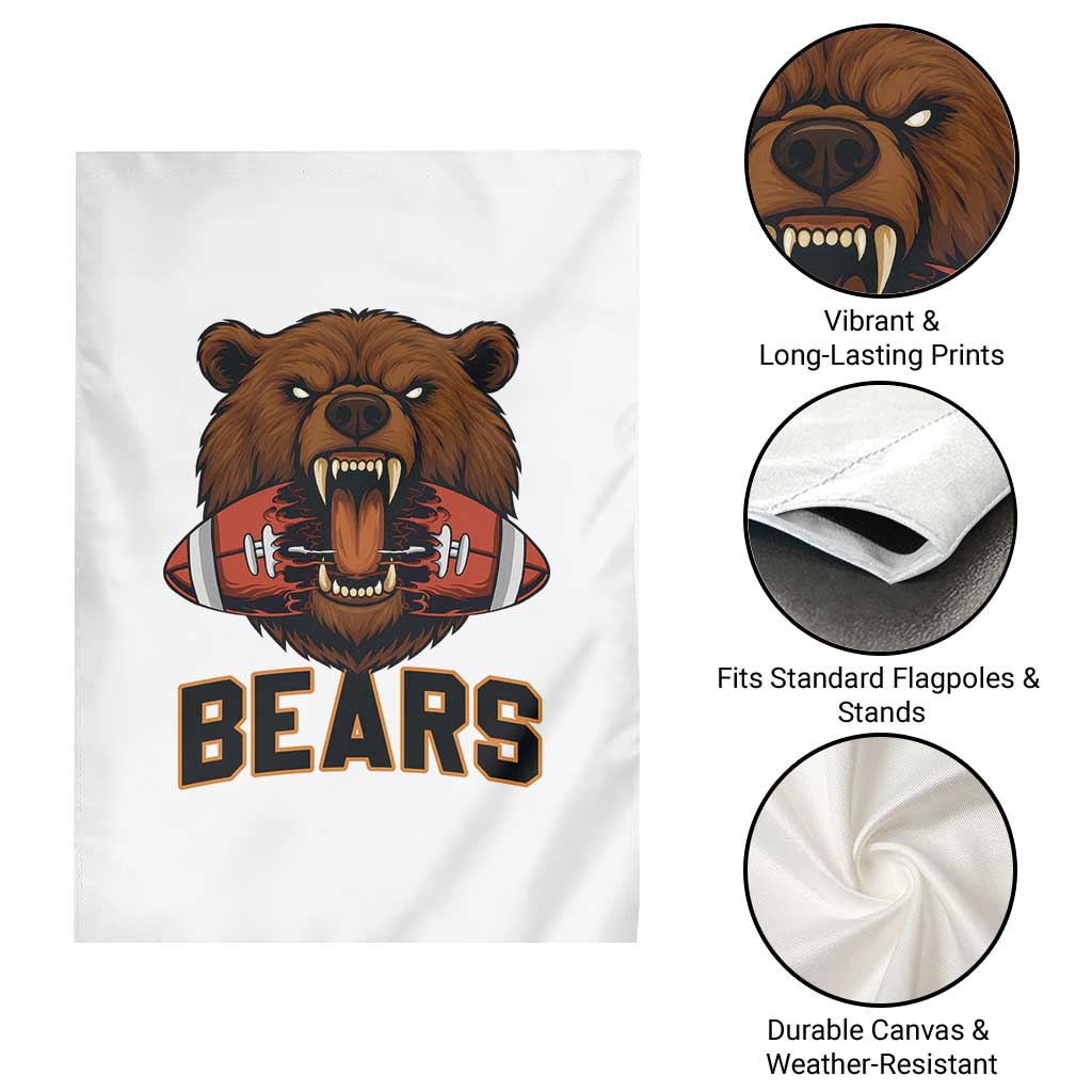Football Player Gift Garden Flag Fierce Br Biting Ball TS12 Print Your Wear