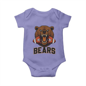 Football Player Gift Baby Onesie Fierce Br Biting Ball TS12 Violet Print Your Wear