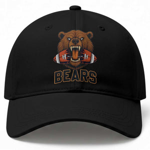 Football Player Gift Baseball Cap Fierce Br Biting Ball TS12 Print Your Wear