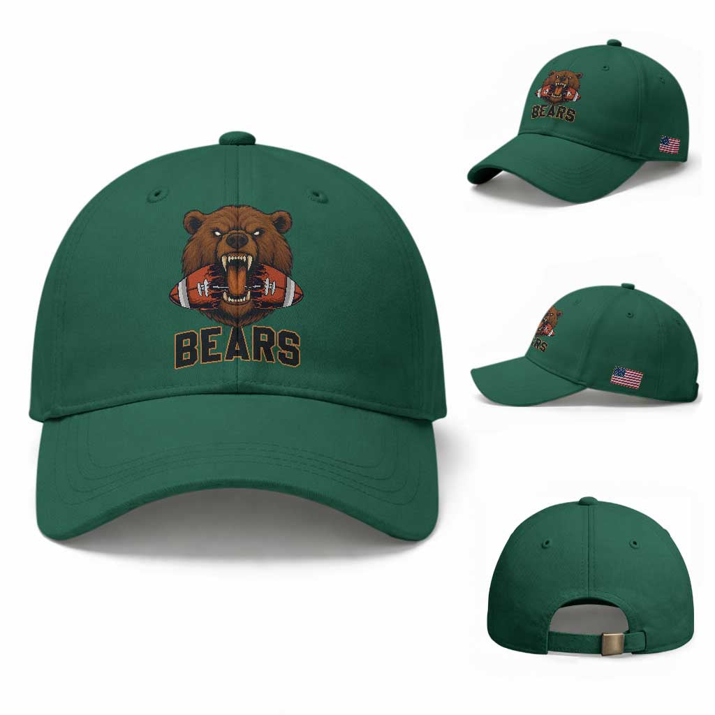 Football Player Gift Baseball Cap Fierce Br Biting Ball TS12 Baseball Cap Universal Fit Irish Green Print Your Wear