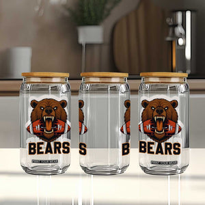 Football Player Gift Glass Can Fierce Br Biting Ball TS12 Print Your Wear