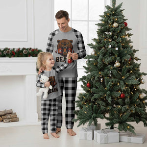 Football Player Gift Plaid Pajama Set Fierce Br Biting Ball TS12 White Plaid Print Your Wear