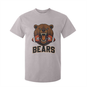 Football Player Gift T Shirt For Kid Fierce Br Biting Ball TS12 Ice Gray Print Your Wear