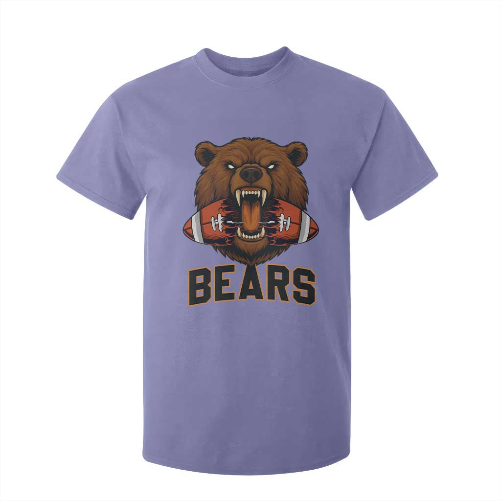 Football Player Gift T Shirt For Kid Fierce Br Biting Ball TS12 Violet Print Your Wear