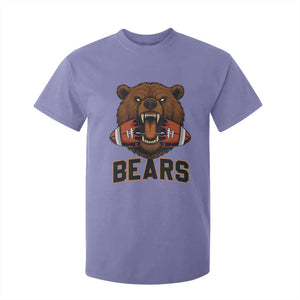 Football Player Gift T Shirt For Kid Fierce Br Biting Ball TS12 Violet Print Your Wear