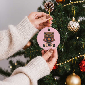 Football Player Gift Ceramic Ornament Fierce Br Biting Ball TS12 1pc Light Pink Print Your Wear