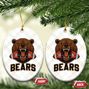 Football Player Gift Ceramic Ornament Fierce Br Biting Ball TS12 Print Your Wear
