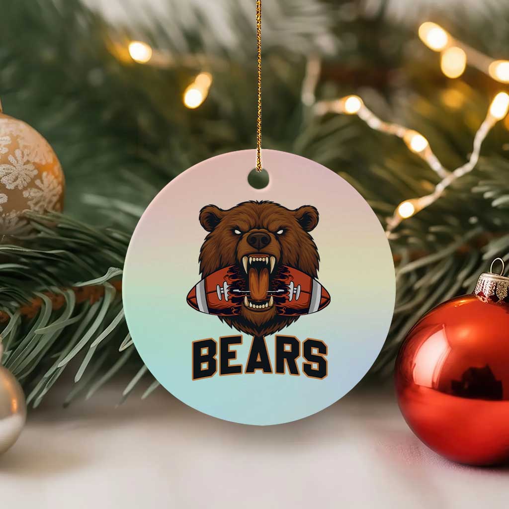 Football Player Gift Ceramic Ornament Fierce Br Biting Ball TS12 1pc Pastel Print Your Wear