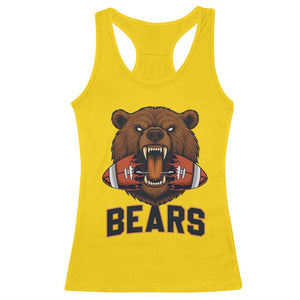 Football Player Gift Racerback Tank Top Fierce Br Biting Ball TS12 Daisy Print Your Wear