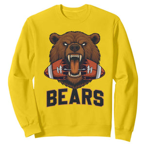 Football Player Gift Sweatshirt Fierce Br Biting Ball TS12 Daisy Print Your Wear