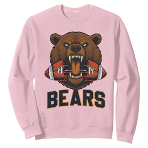 Football Player Gift Sweatshirt Fierce Br Biting Ball TS12 Light Pink Print Your Wear
