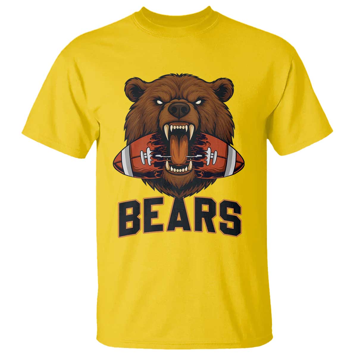 Football Player Gift T Shirt Fierce Br Biting Ball TS12 Daisy Print Your Wear