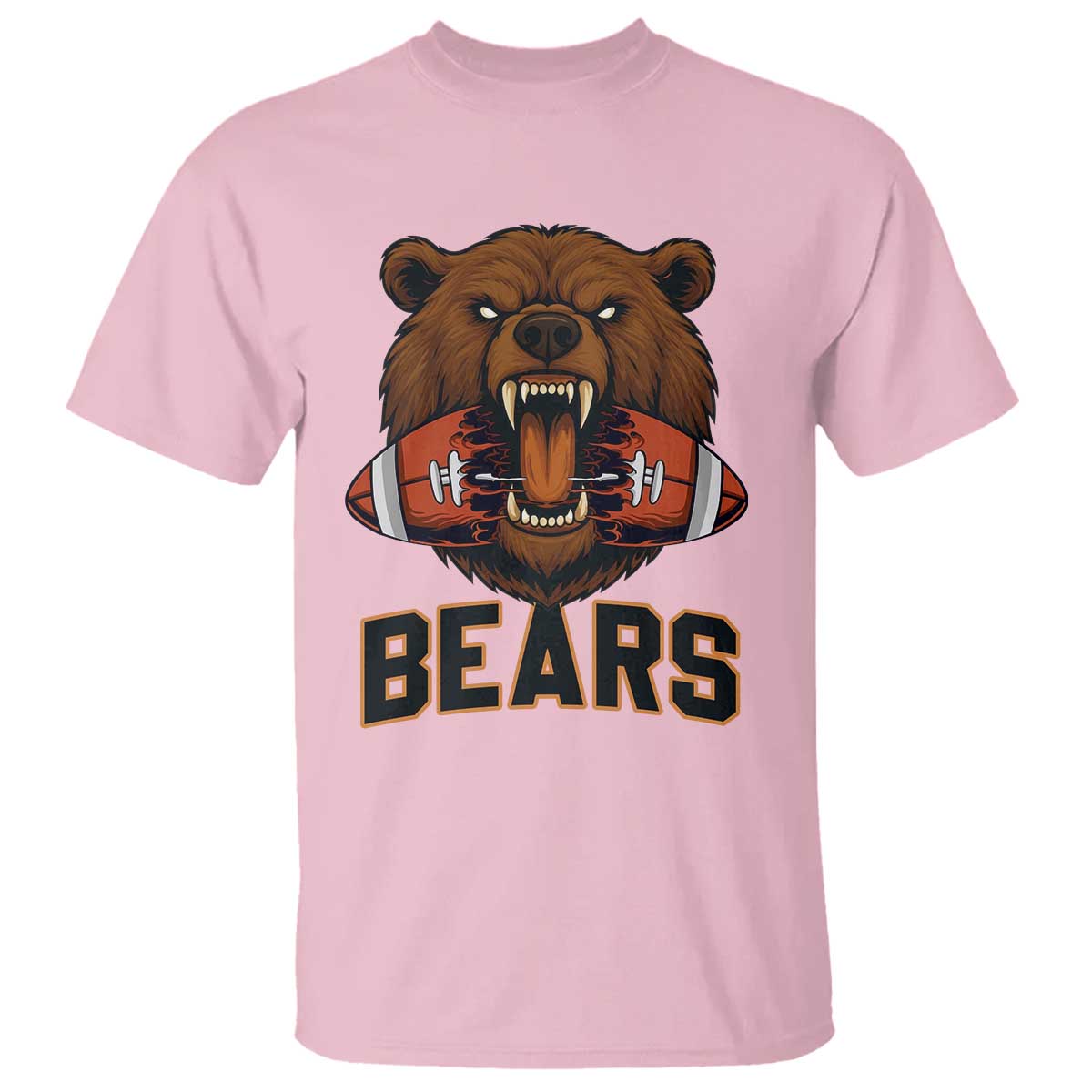 Football Player Gift T Shirt Fierce Br Biting Ball TS12 Light Pink Print Your Wear