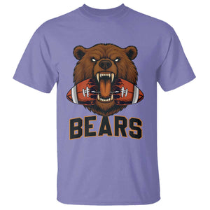 Football Player Gift T Shirt Fierce Br Biting Ball TS12 Violet Print Your Wear