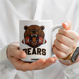 Football Player Gift Coffee Mug Fierce Br Biting Ball TS12 Print Your Wear
