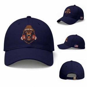 Game Day Fierce BR Biting Ball Baseball Cap Football Player Gift TS12 Baseball Cap Universal Fit Dark Blue Print Your Wear