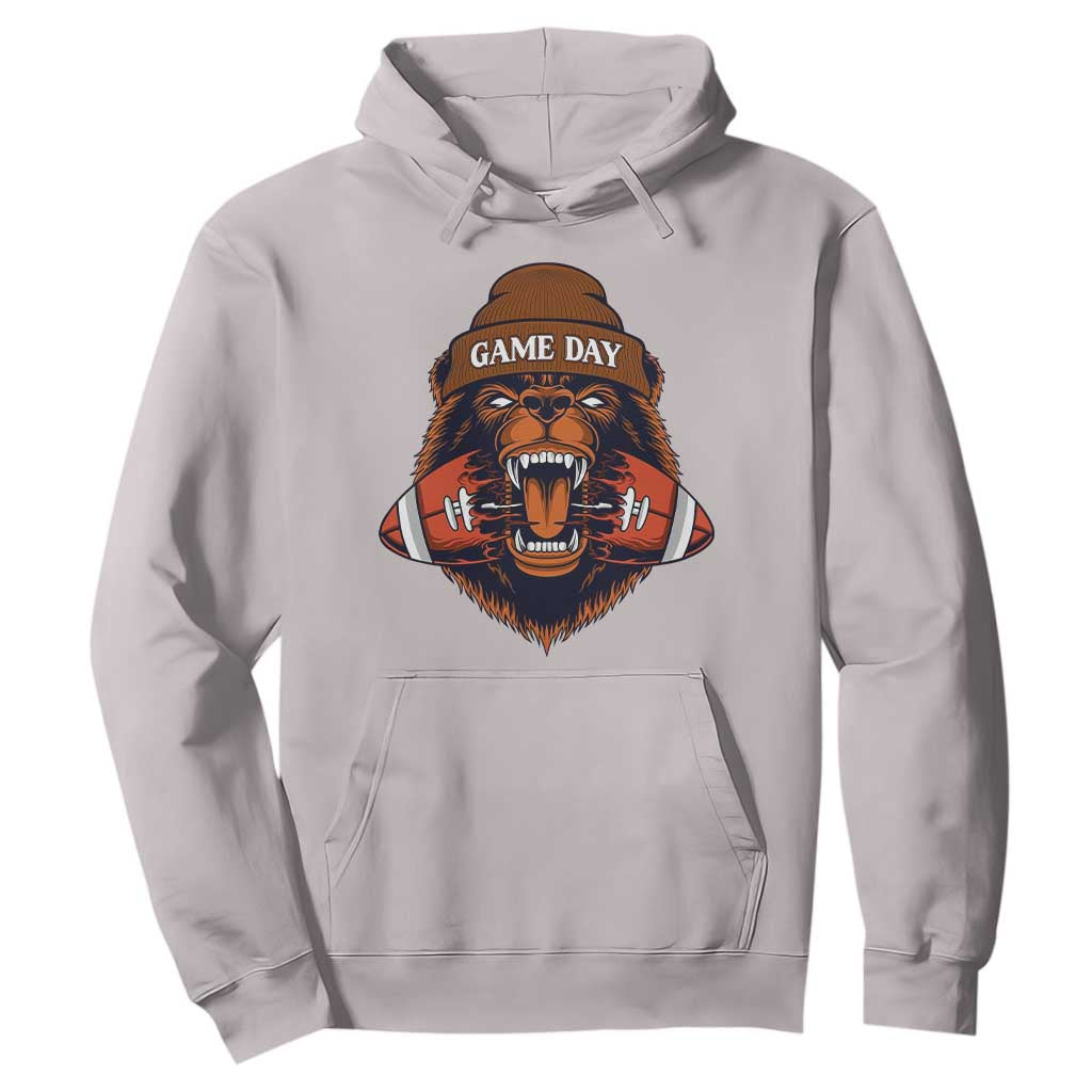 Game Day Fierce BR Biting Ball Hoodie Football Player Gift TS12 Ice Gray Print Your Wear